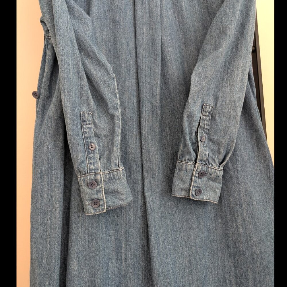 TIBI Lightweight Stone Wash Denim Shirtdress - Picture 5 of 12